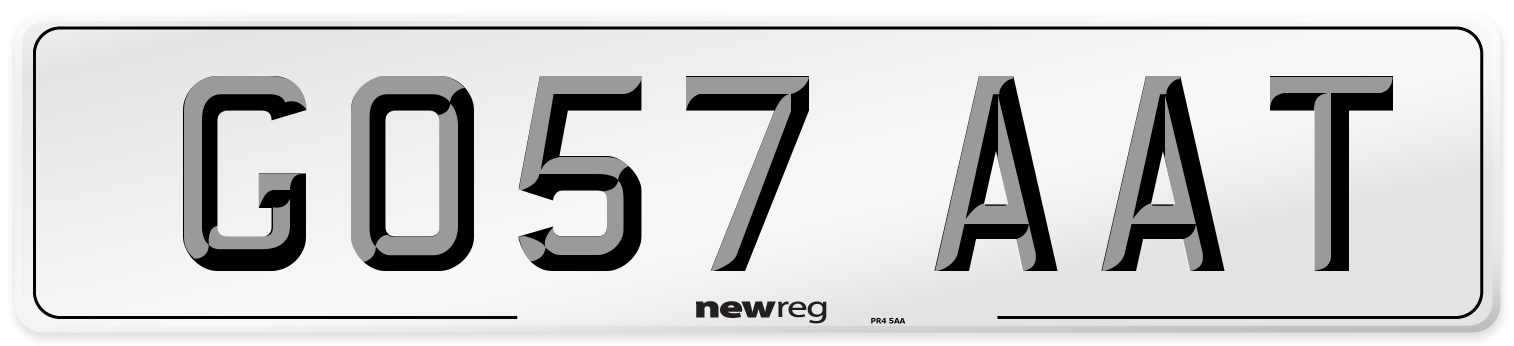 GO57 AAT Number Plate from New Reg